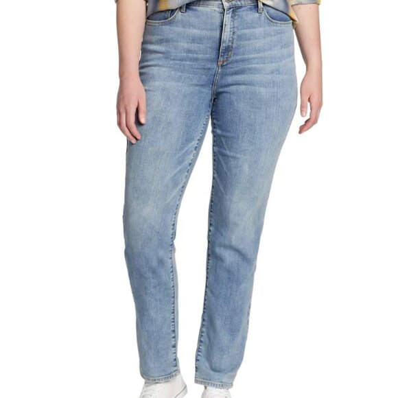 Eddie Bauer VTG Vintage Denim Straight Leg Jeans, Lightwash, Size 16 petite - Picture 1 of 8